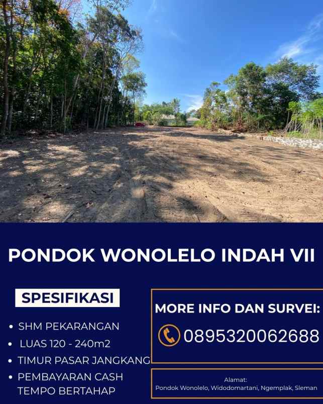 dijual tanah pondok wonolelo