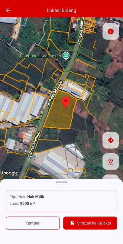 dijual tanah raya mantup lamongan