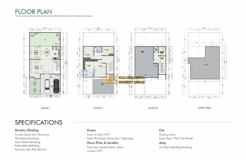 dijual villa komplek mutiara palace