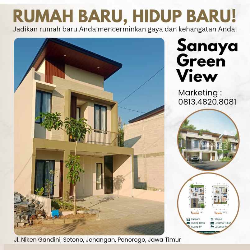 edisi menipis rumah 2 lantai syariah ponorogo
