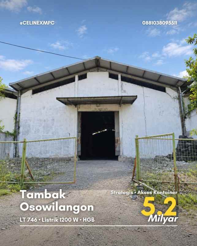 gudang tambak osowilangon strategis akses kontainer