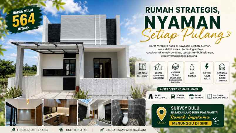 hunian minimalis modern di sleman nyaman buat keluarga