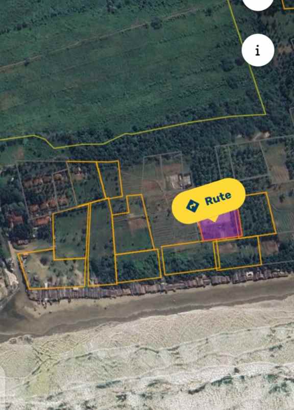 lahan pinggir pantai kawasan wisata bagedur