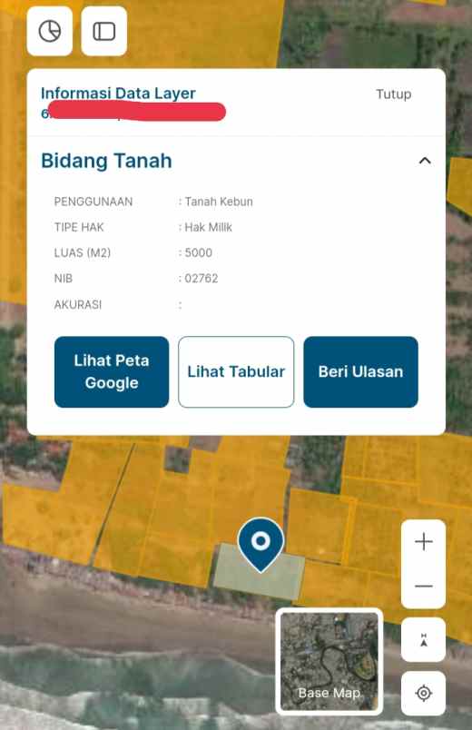 lahan pinggir pantai kawasan wisata bagedur