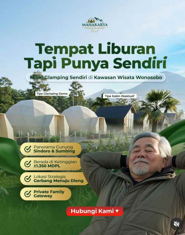 miliki glamping sendiri di kawasan wisata wonosobo