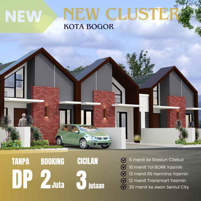 rumah dp 0 dekat stasiun dan tol kota bogor