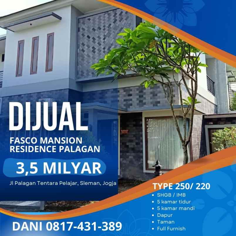 rumah mewah dijual jogja palagan dalam perumahan