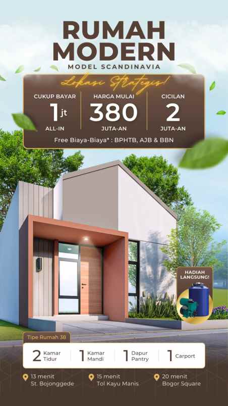 rumah murah 300 jutaan kota bogor