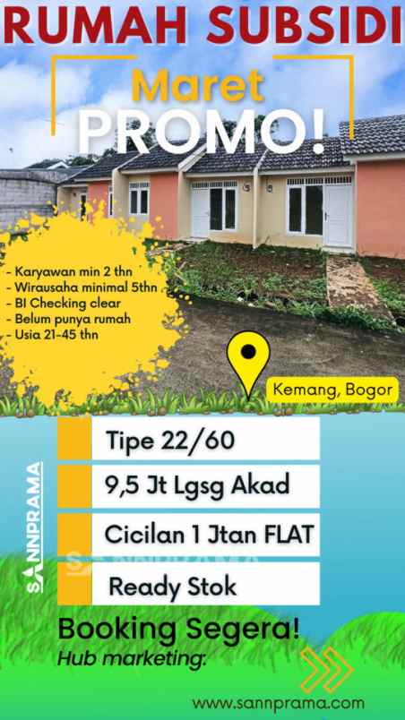 rumah murah cicilan flat satujutaan di bogor