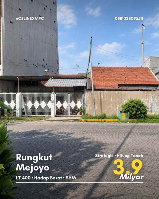 rumah rungkut mejoyo strategis hitung tanah