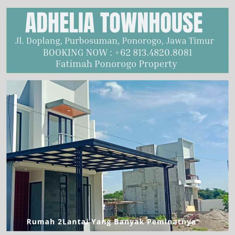 rumah syariah lengkap balkon dan rooftop ponorogo