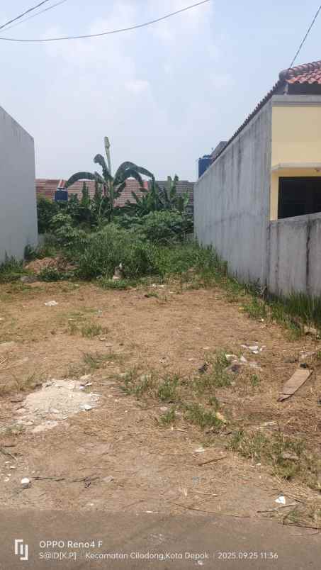tanah 174 m2 siap bangun dekat grand depok city