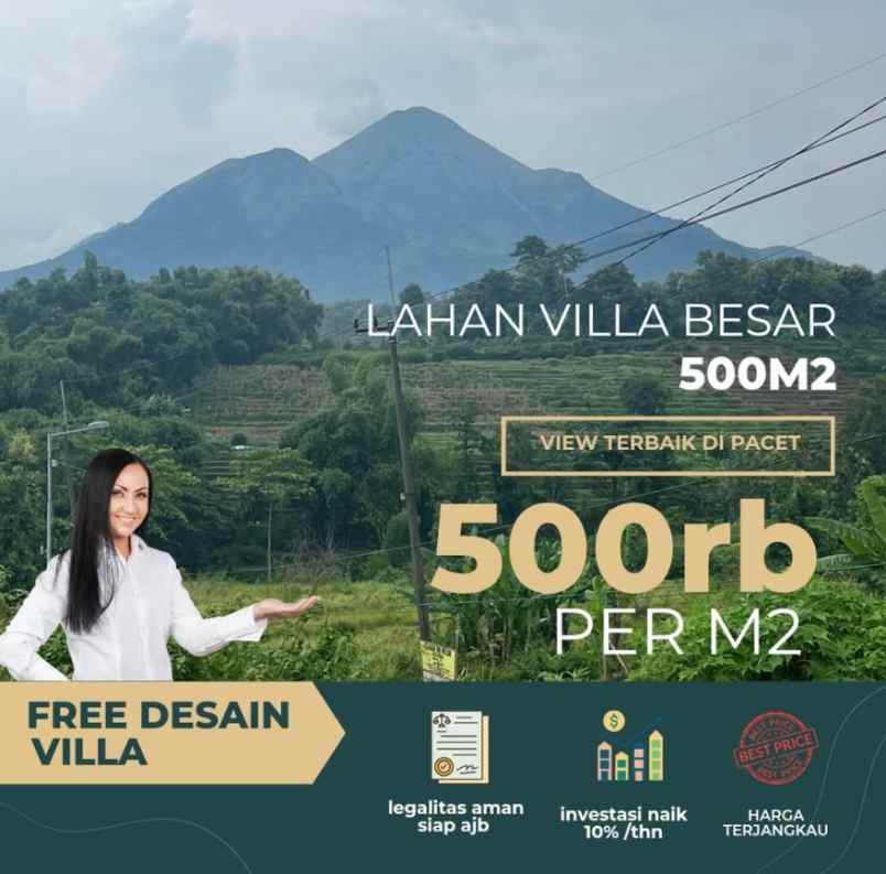 tanah akses mudah luasan besar harga murah pacet