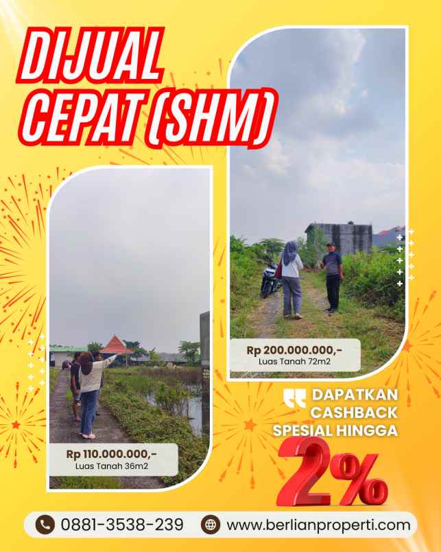 tanah kavling siap bangun harga murah