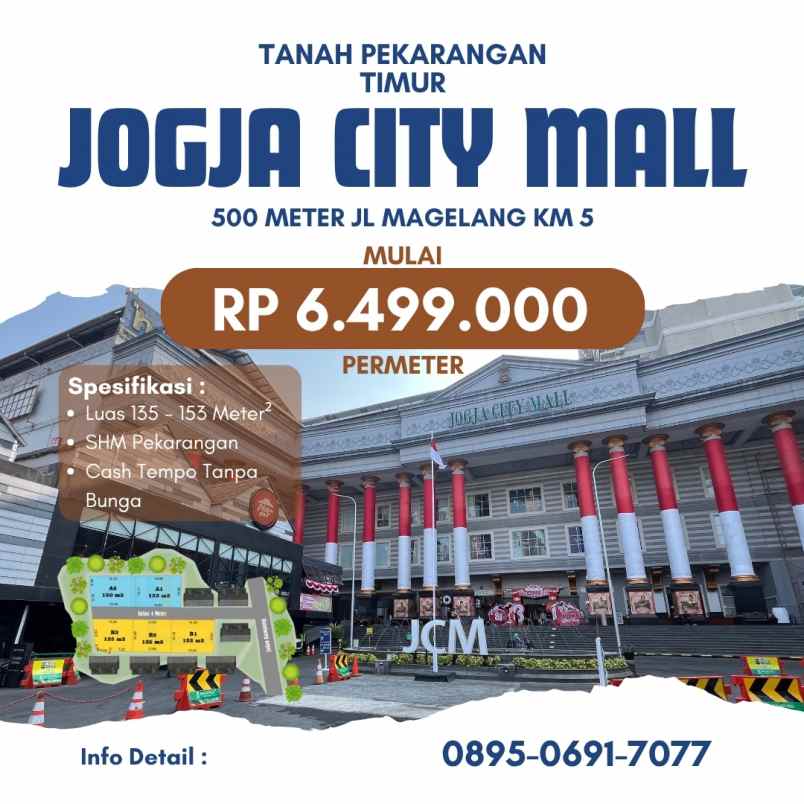 tanah timur mall jcm 500 meter jl magelang km 5