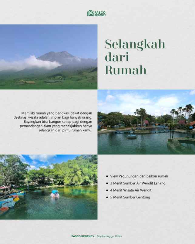 dijual hunian masa kini 600jt an di malang