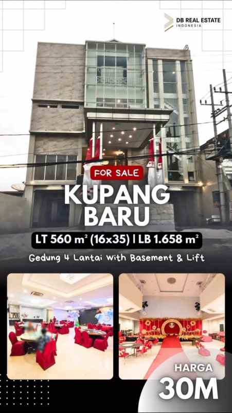 dijual ruko gudang kantor kupang baru