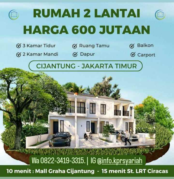 dijual rumah cijantung pasar rebo