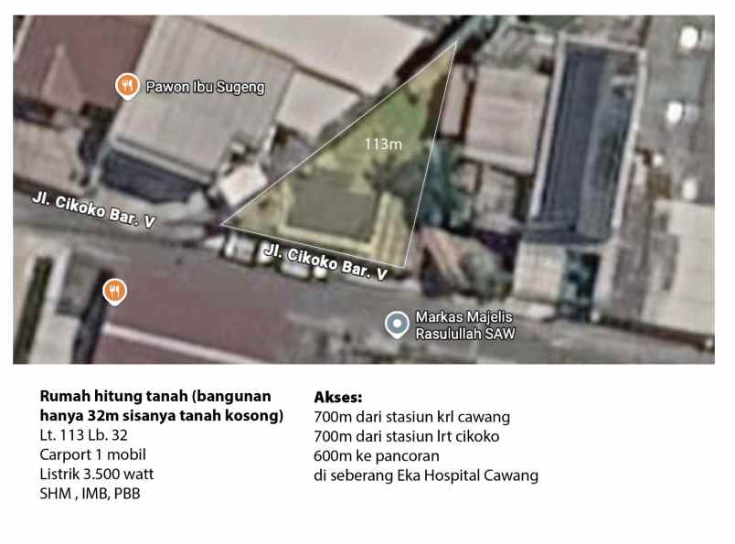 dijual rumah cikoko pancoran jakarta