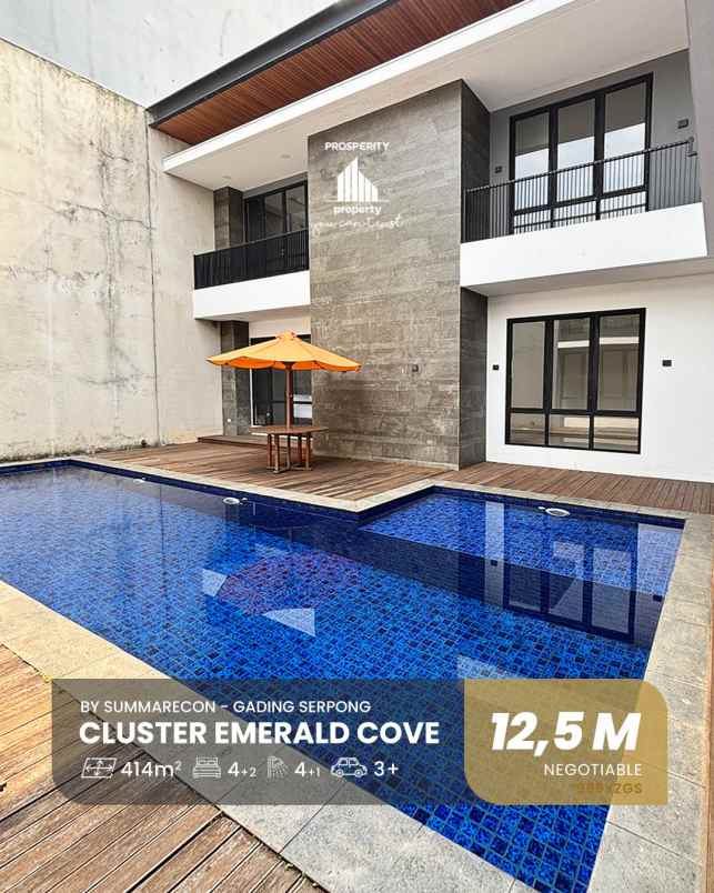 dijual rumah cluster emerald cove by