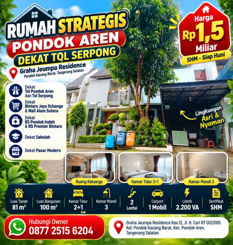 dijual rumah graha jeumpa residence kav