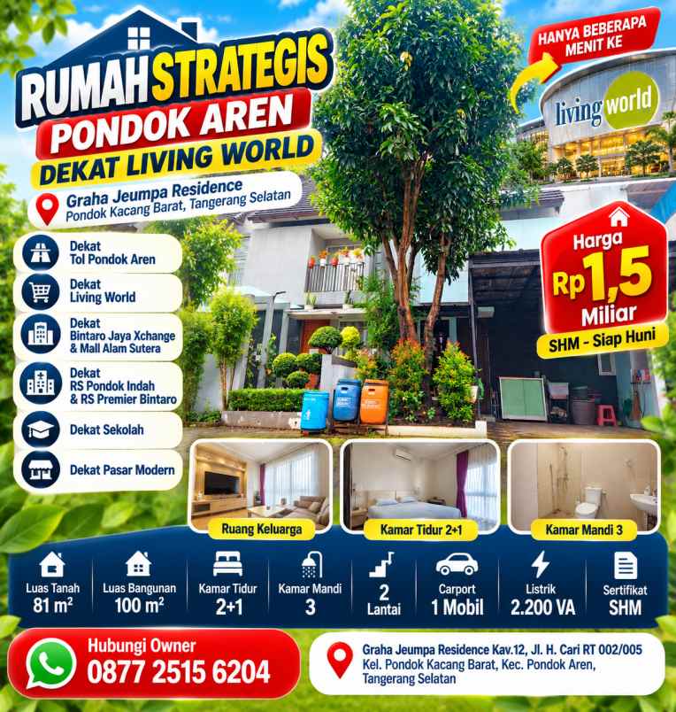 dijual rumah graha jeumpa residence kav