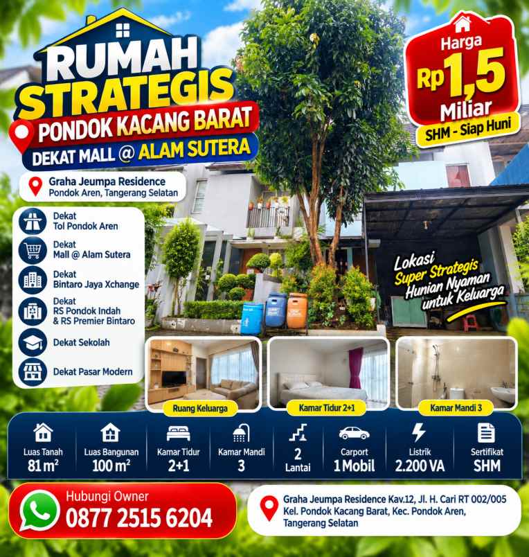 dijual rumah graha jeumpa residence kav