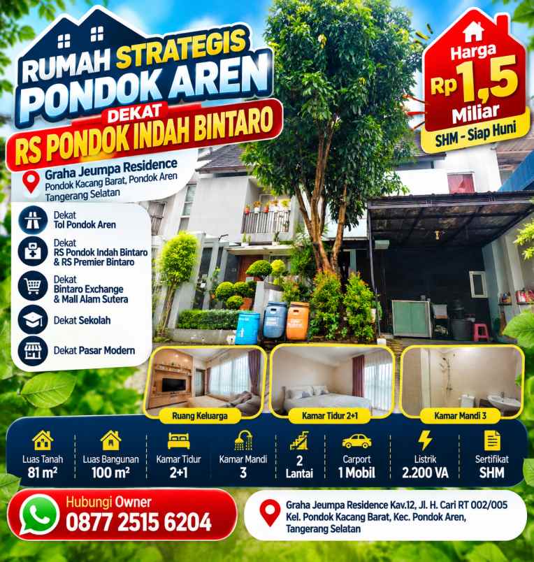 dijual rumah graha jeumpa residence kav