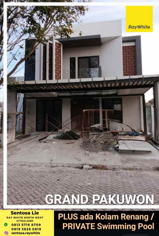 dijual rumah jalan grand pakuwon