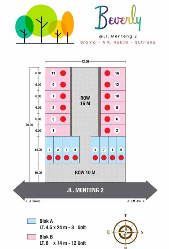 dijual rumah jalan menteng 2 denai