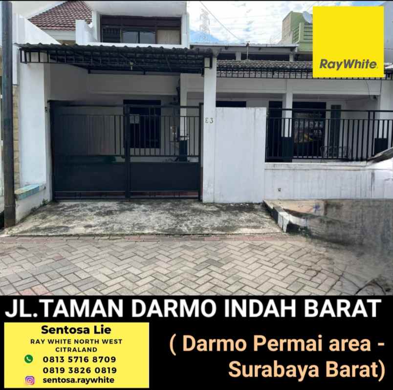 dijual rumah jalanbtaman darmo indah barat