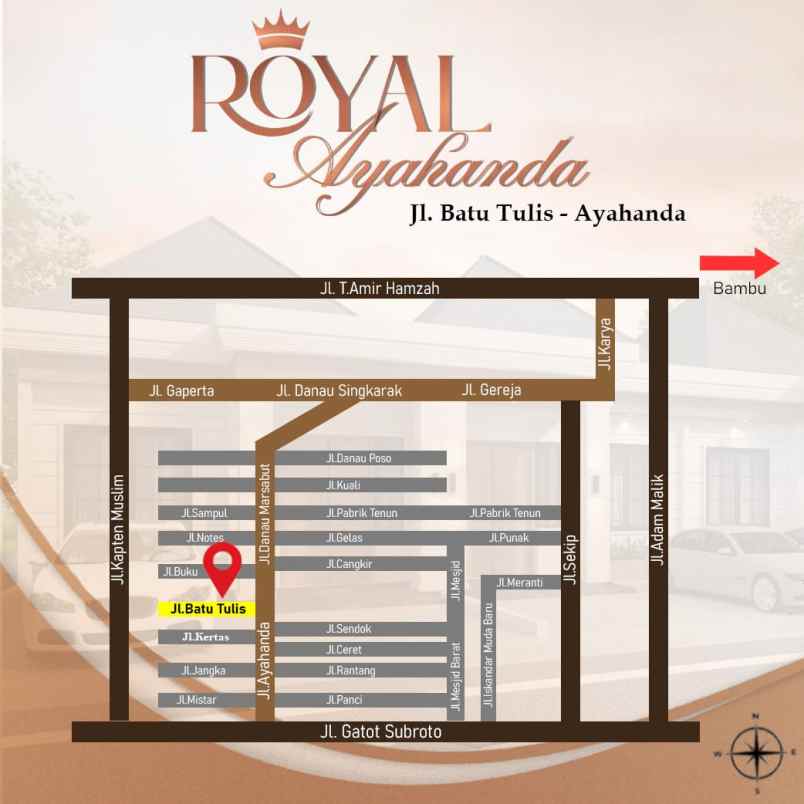 dijual rumah jl batu tulis ayahanda