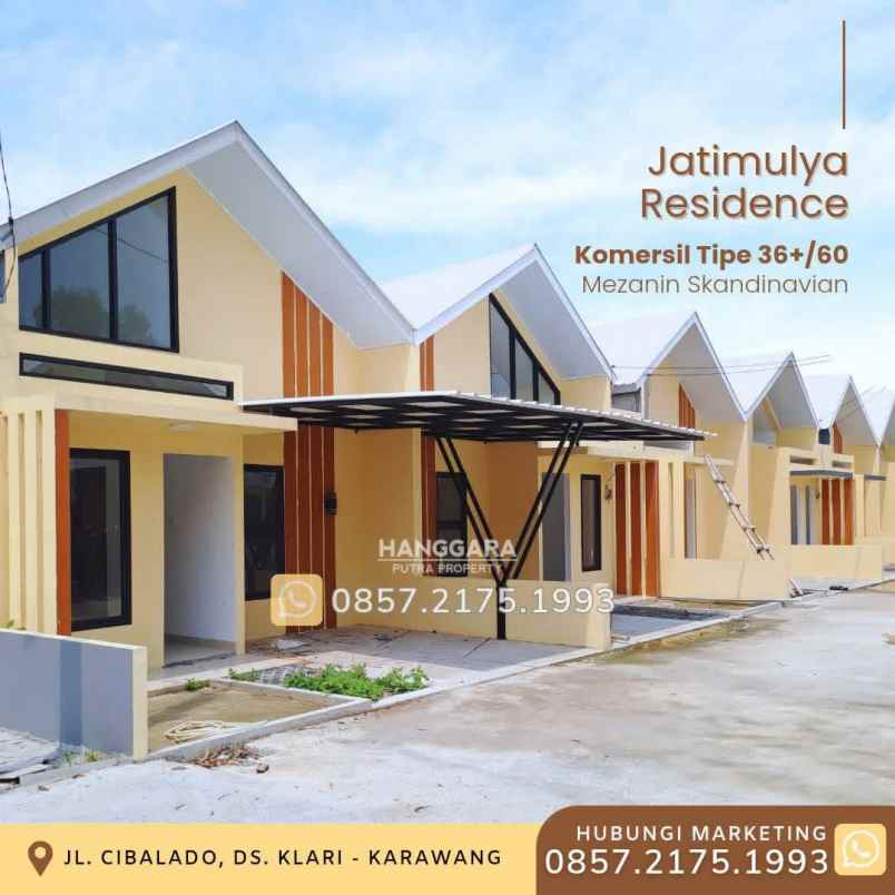 dijual rumah jl cibalado klari