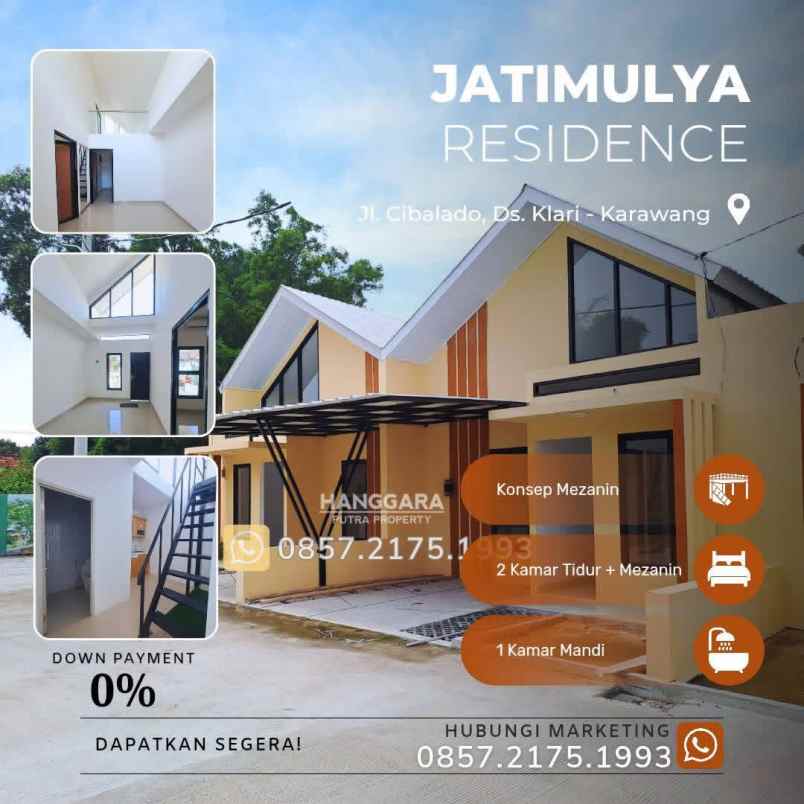 dijual rumah jl cibalado klari