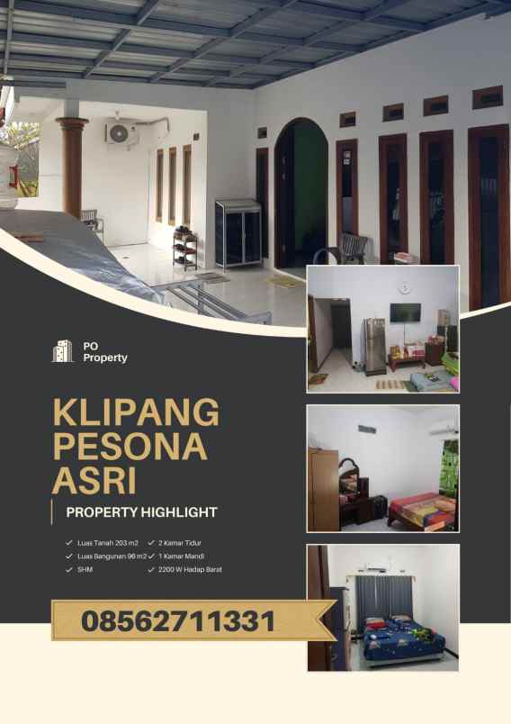 dijual rumah klipang pesona asri