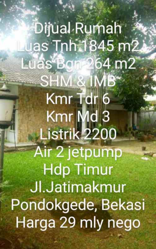 dijual rumah sisi jalan raya