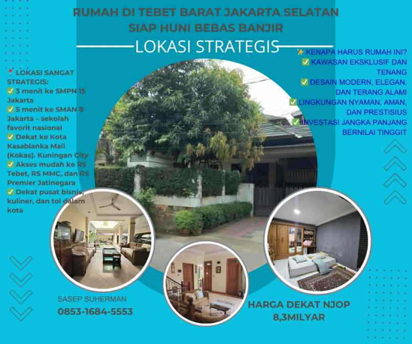 dijual rumah tebet barat jakarta