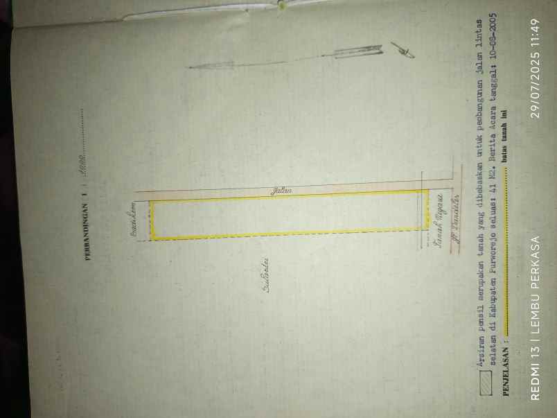 dijual sebidang tanah kosong