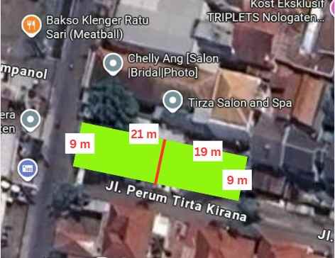 dijual tanah jl nologaten 238 240