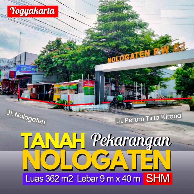 dijual tanah jl nologaten 238 240