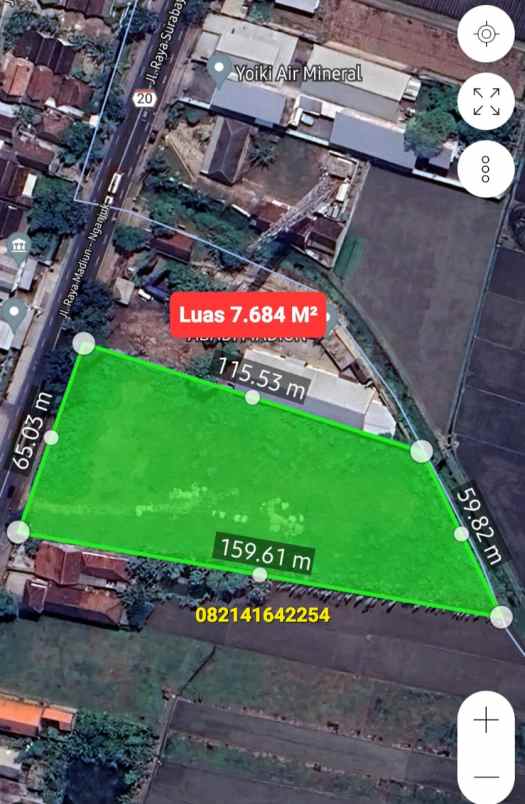 dijual tanah jl panglima sudirman