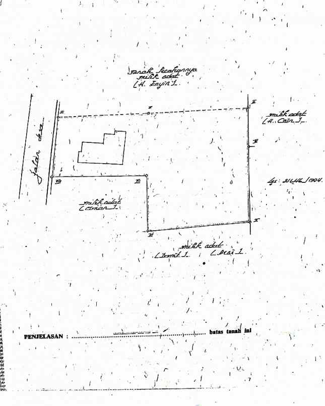 dijual tanah jln perjuangan sukadanau