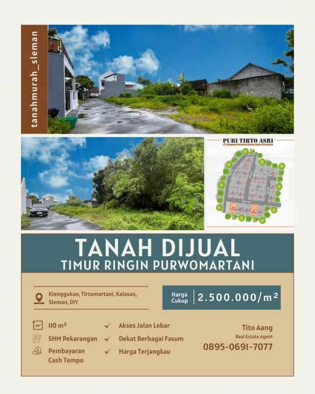 dijual tanah klenggukan dekat kelurahan