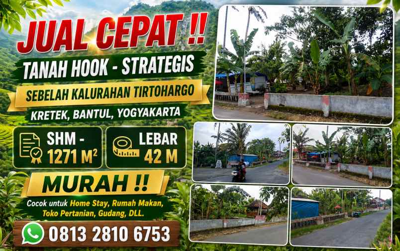 dijual tanah muneng tirtohargo kretek