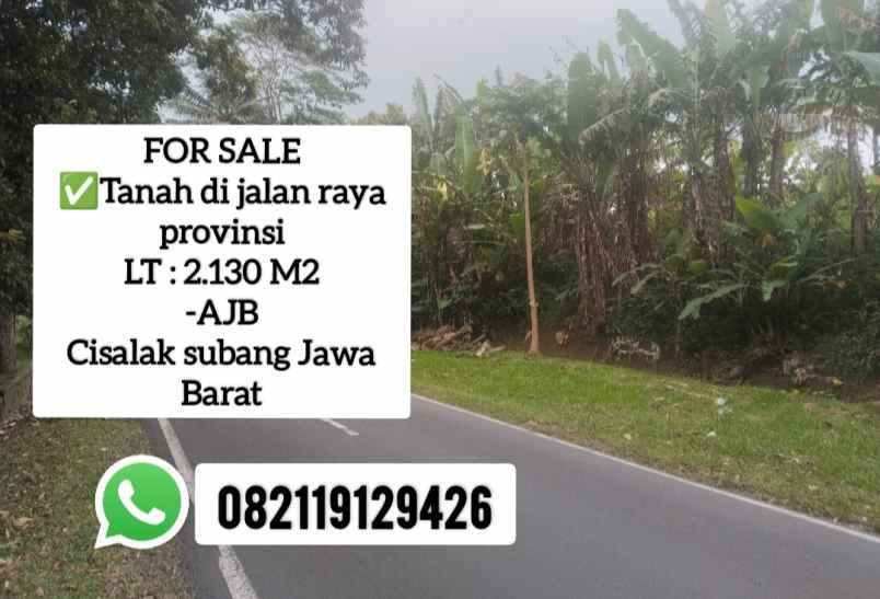 dijual tanah subang