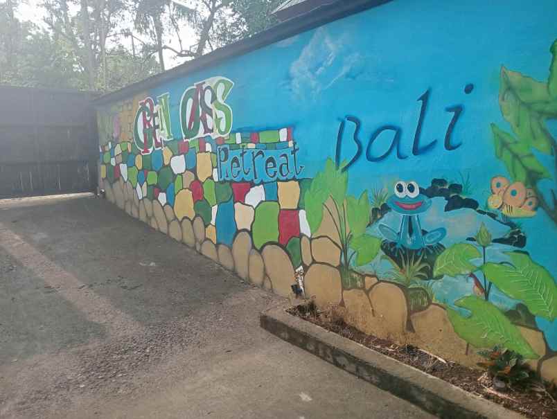 dijual villa menawan view sawah dan sungai yang indah