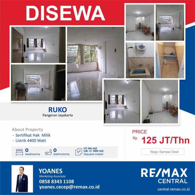 disewa ruko bagus pangeran jayakarta