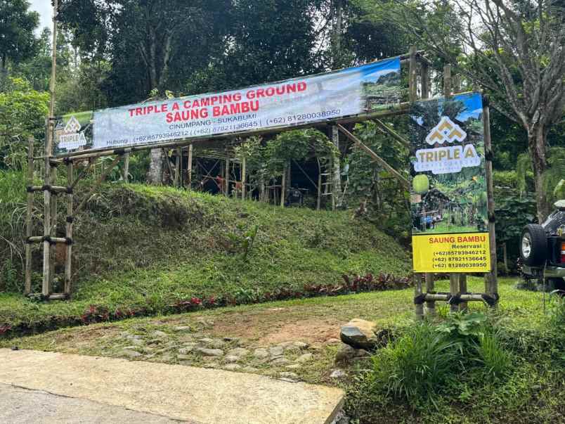 disewakan villa villa triple a saung bambu