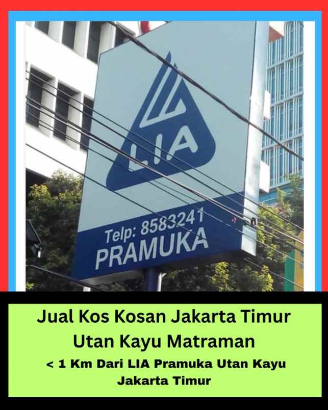 jual kos kosan jakarta timur matraman njop shm
