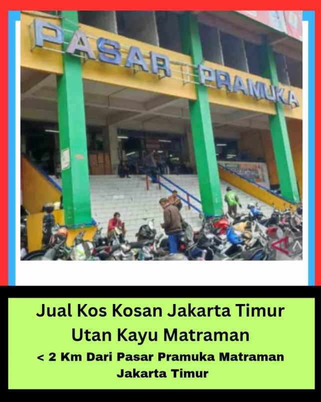 jual kos kosan jakarta timur matraman njop shm